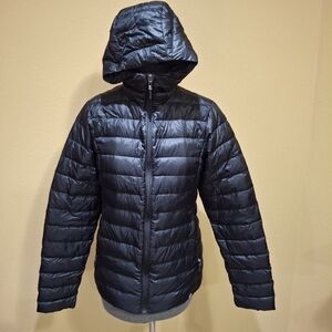 REI Women's Black Down Puffer Jacket Hooded